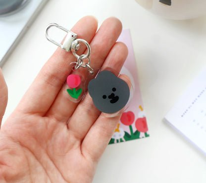MoMo Rabbit in Spring Keychain