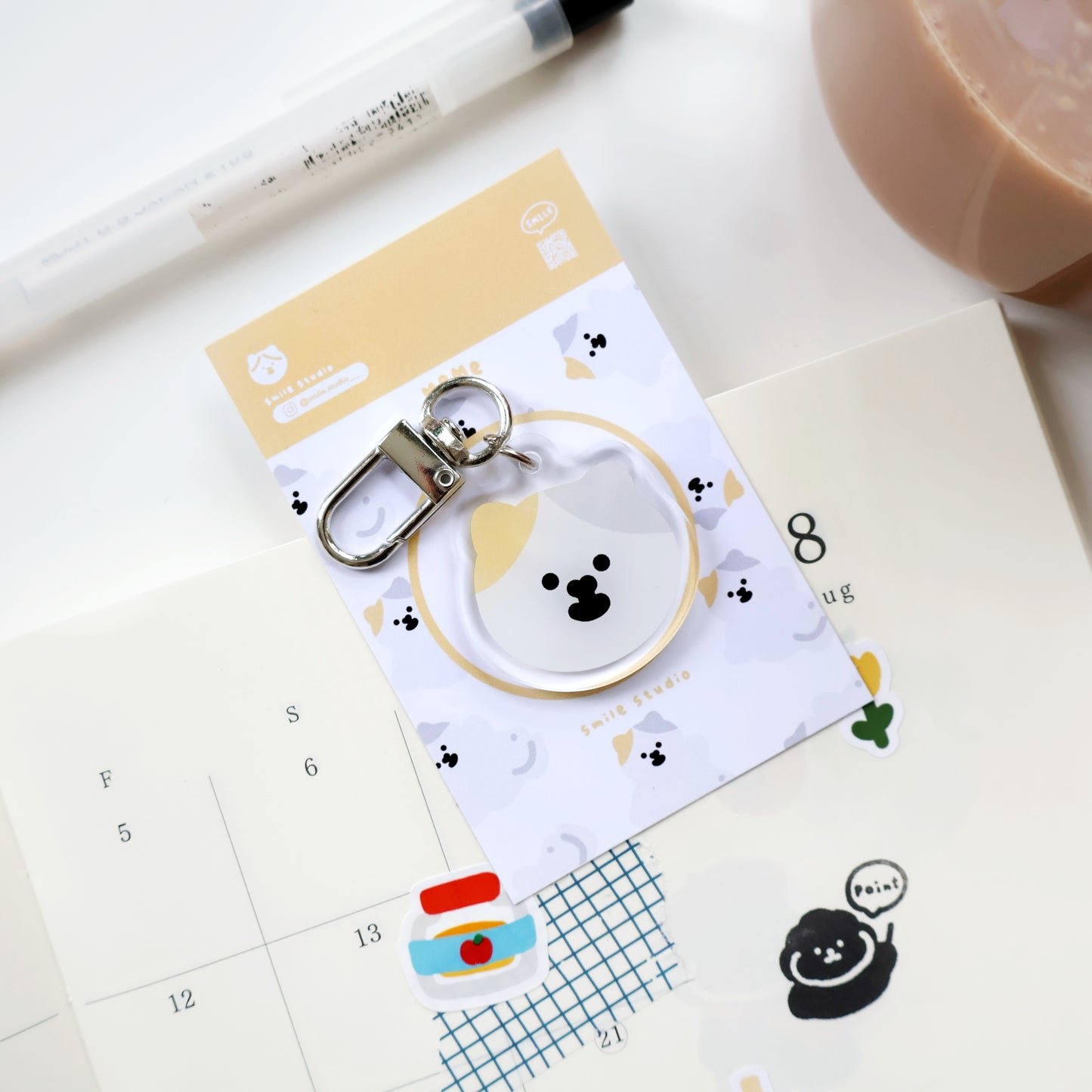 MeMe Cat Keychain
