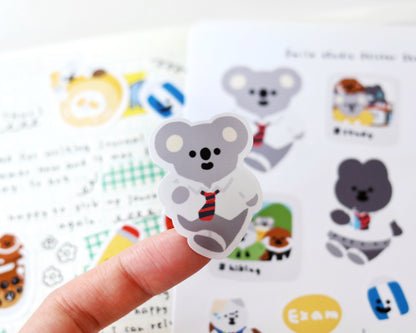 Smile Friends with School Memory Glossy Sticker Sheet