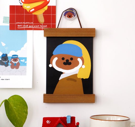 Rice Cake Puppy with Famous Painting Art Print Set