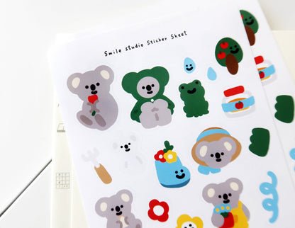 Kala Koala in Spring Glossy Sticker Sheet